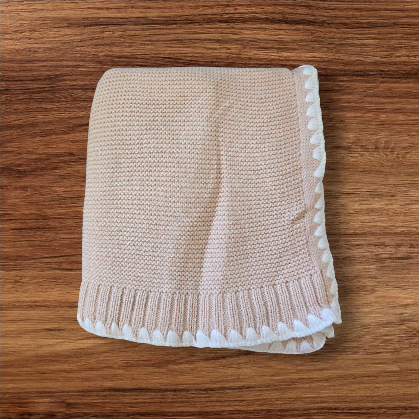 Knit Blankets with white trim