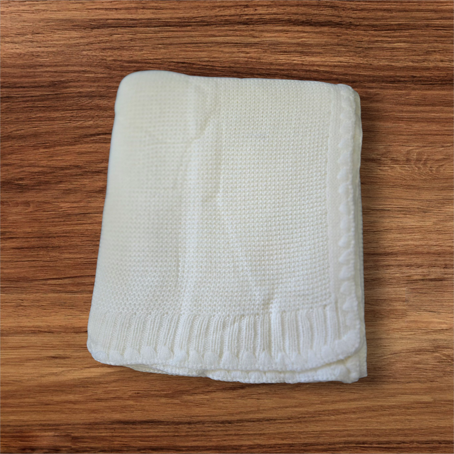 Knit Blankets with white trim