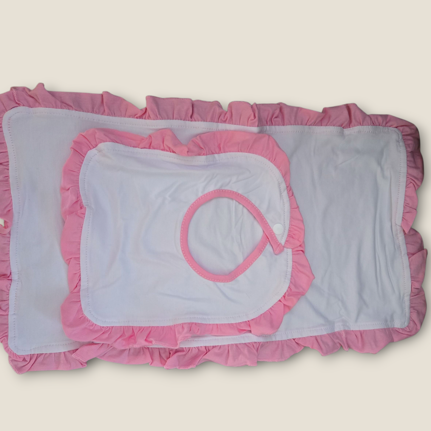 Bib / Burp Set matching blanket sold separately