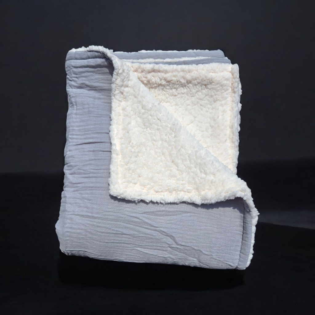 BELOW COST Clearance Muslin/Sherpa Blankets