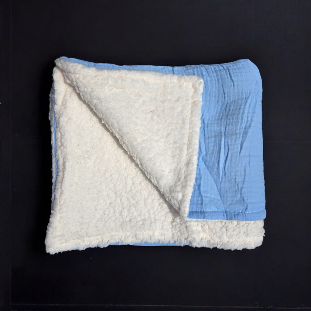 BELOW COST Clearance Muslin/Sherpa Blankets